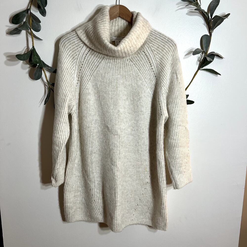 Topshop Cream Sweater Dress